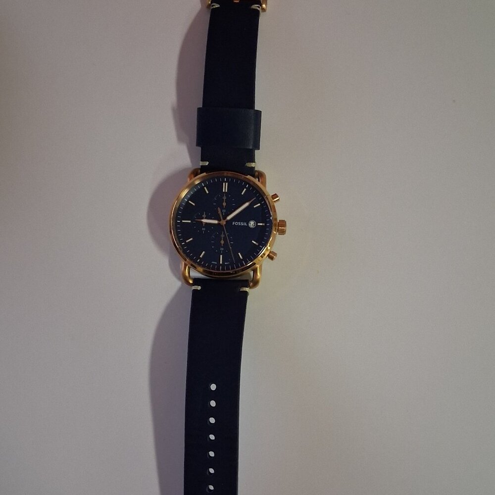 Fossil Men’s The Commuter Quartz Watch FS5404 | Blue Dial